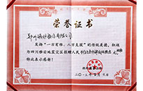 2013年四川雅安地震捐款荣誉证书